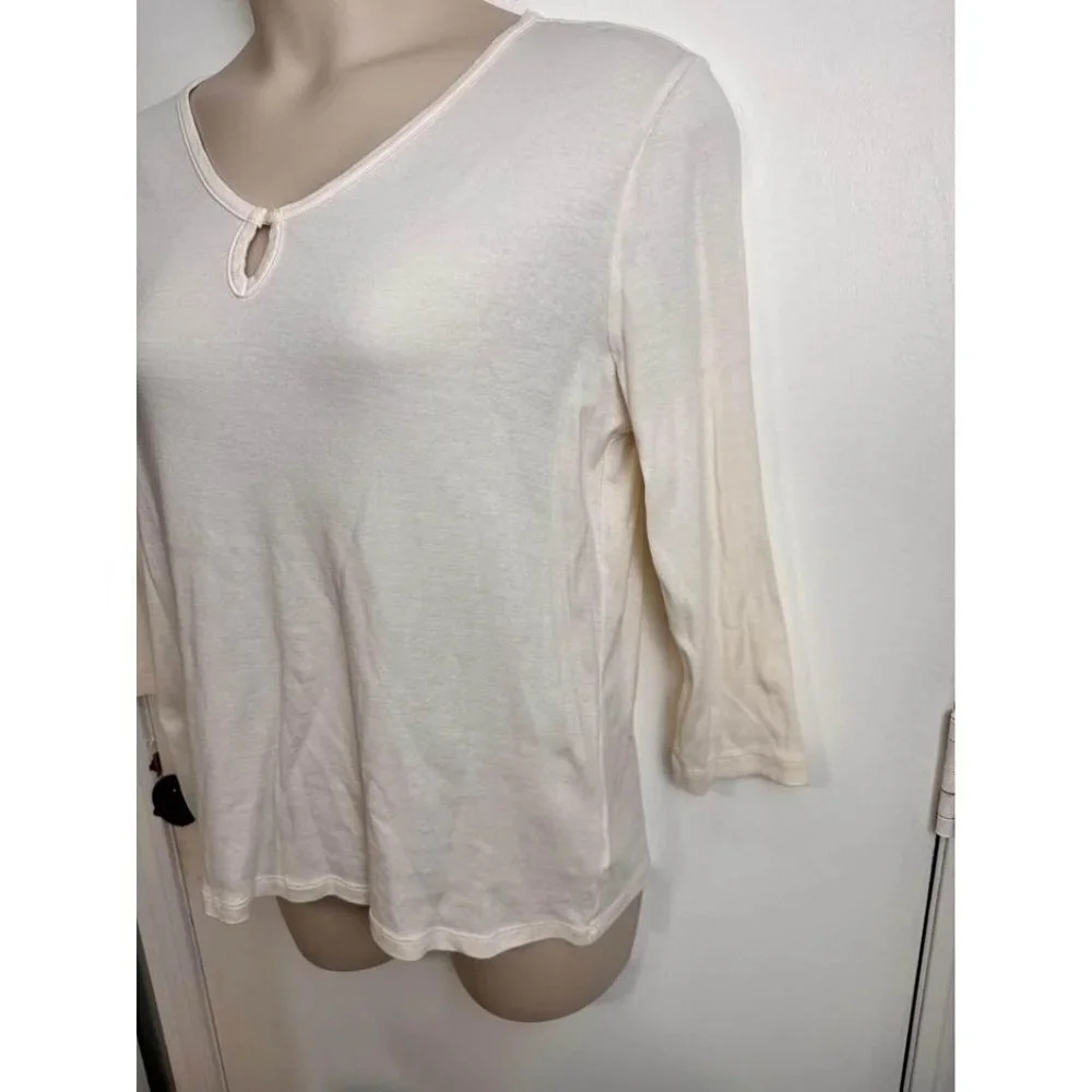 Anne Klein women's tops with key hole in White size XL #0761 - Picture 4 of 8
